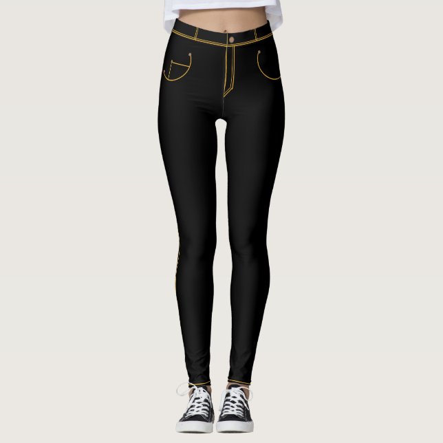 Leggings de Mezclilla Negra Falsa (Anverso)