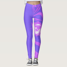 Leggings de moda con patrón de cebra neón