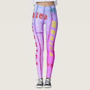 Leggings de moda de nombre personalizado