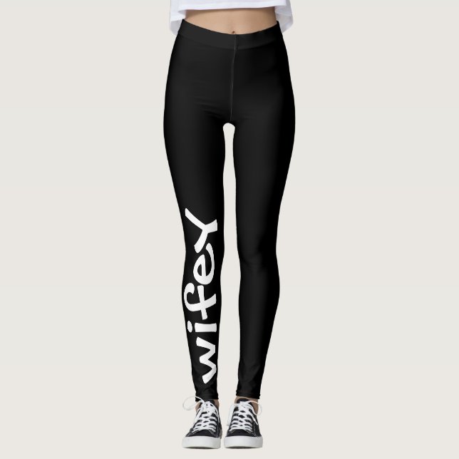 Leggings De moda elegante femenino lindo blanco y negro de (Anverso)