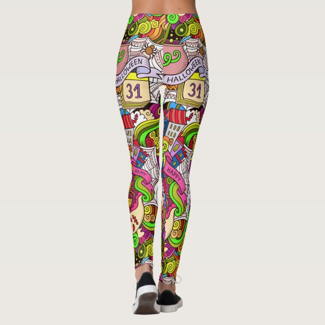 Leggings de moda pop de Halloween (Reverso)
