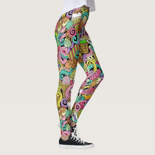 Leggings de moda pop de helado (Derecha)