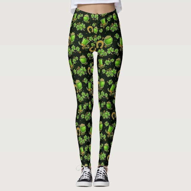 Leggings de moda pop del Día de San Patricio (Anverso)