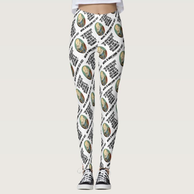 Leggings de Montaigne World's Troubles Preguntas de gramáti (Anverso)