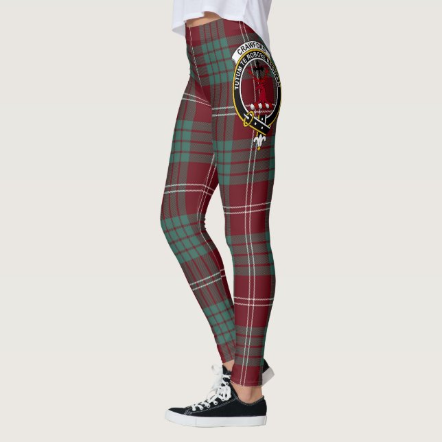 Leggings de mujer con cresta del clan Crawford en  (Izquierda)