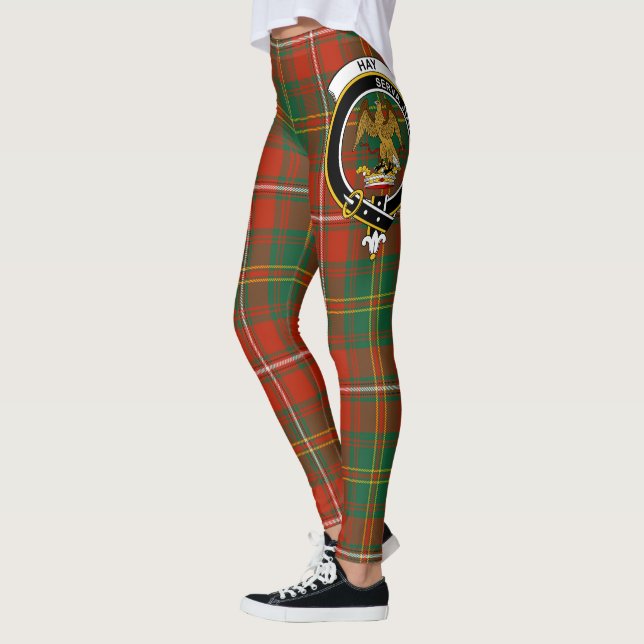Leggings de mujer con tartán Crest de Clan Hay de  (Izquierda)