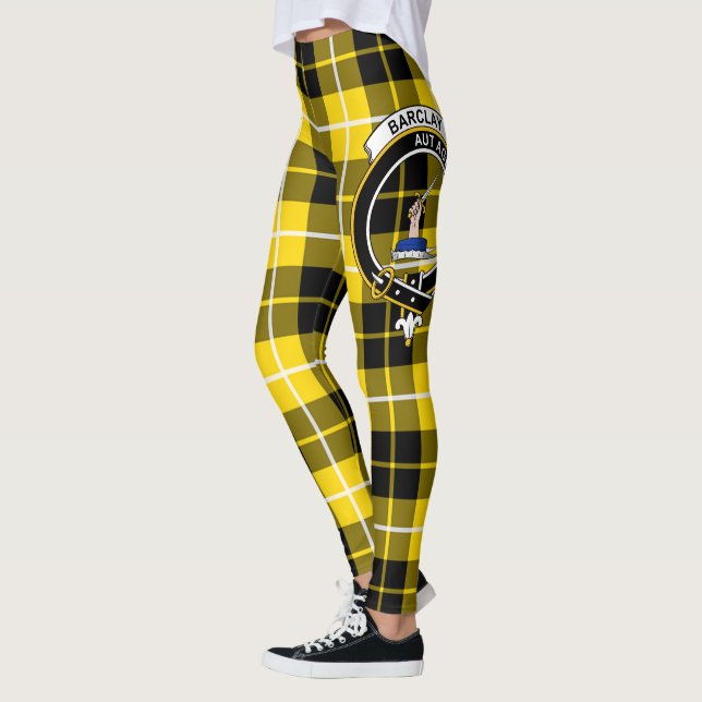 Leggings de mujer con tartán Crest del Clan Barcla (Izquierda)