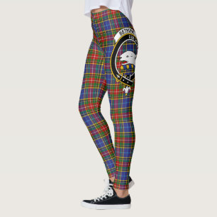 Leggings de mujer con tartán de la cresta del clan