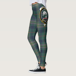 Leggings de mujer con tartán de la cresta del clan