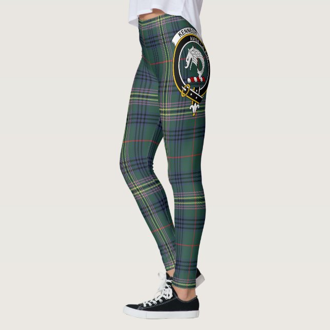 Leggings de mujer con tartán de la cresta del clan (Izquierda)