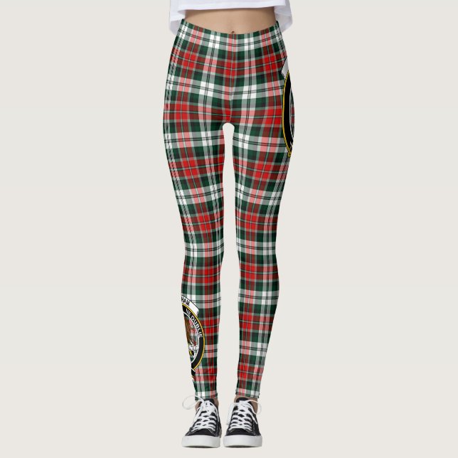 Leggings de mujer con tartán del clan Graham Crest (Anverso)