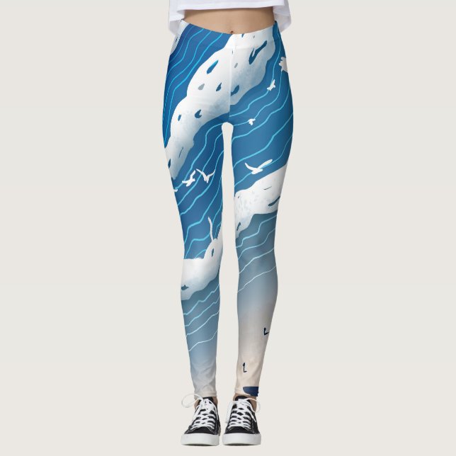 Leggings de mujer Ocean Waves (Anverso)