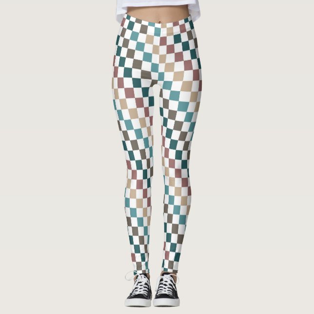 Leggings de mujeres con múltiples controles verdes (Anverso)