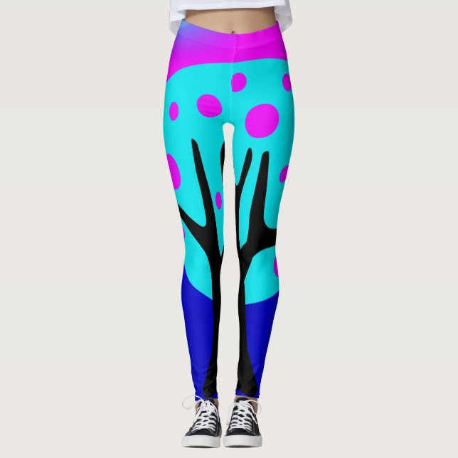 Leggings de mujeres de árbol neón (Anverso)