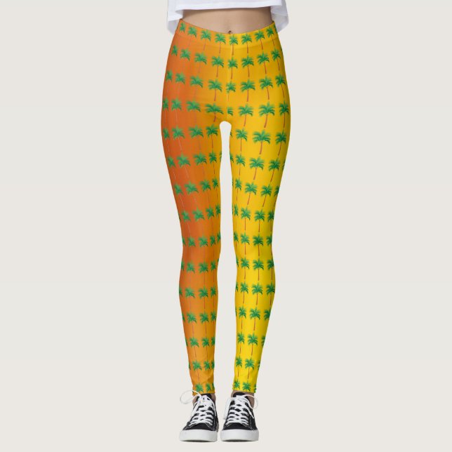 Leggings de mujeres de palmeras (Anverso)