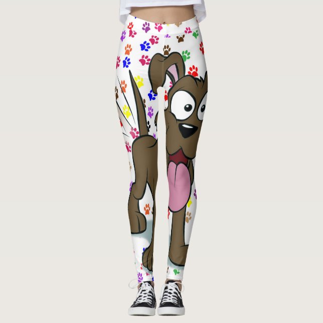 Leggings de mujeres de perros felices (Anverso)