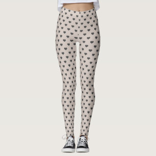 Leggings de mujeres del corazón de Mocha