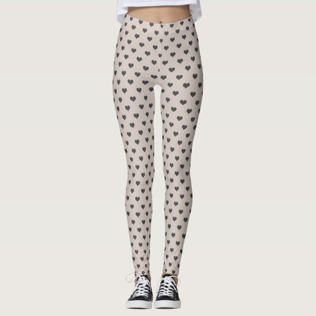 Leggings de mujeres del corazón de Mocha (Anverso)