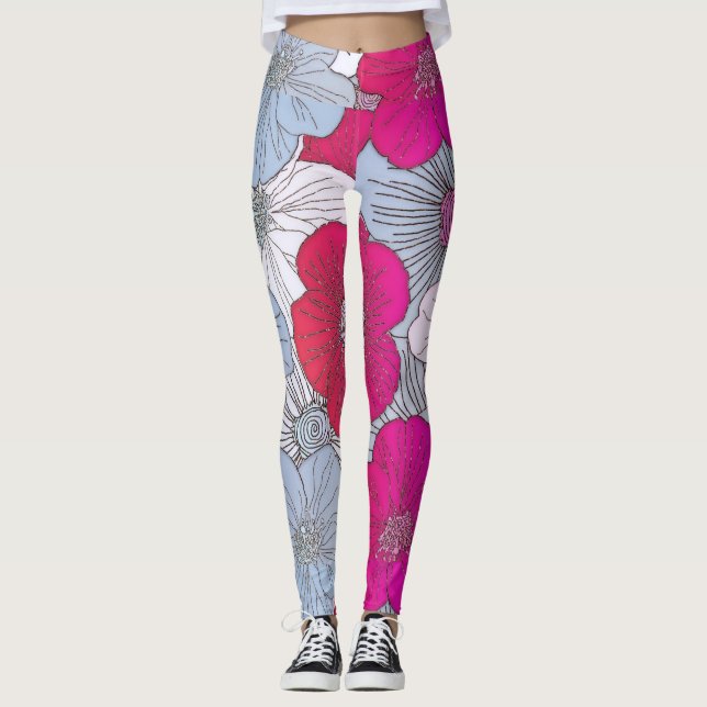 Leggings de mujeres florales (Anverso)
