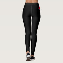 Leggings de mujeres negras con diseño de loro