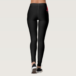 Leggings de mujeres negras con diseño de loro