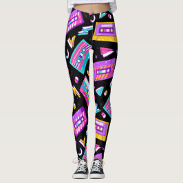 Leggings de música cassette de Neon y Black Trendy