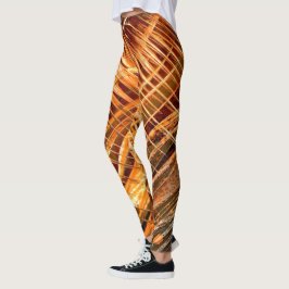 Leggings De naranja a marrón veteado