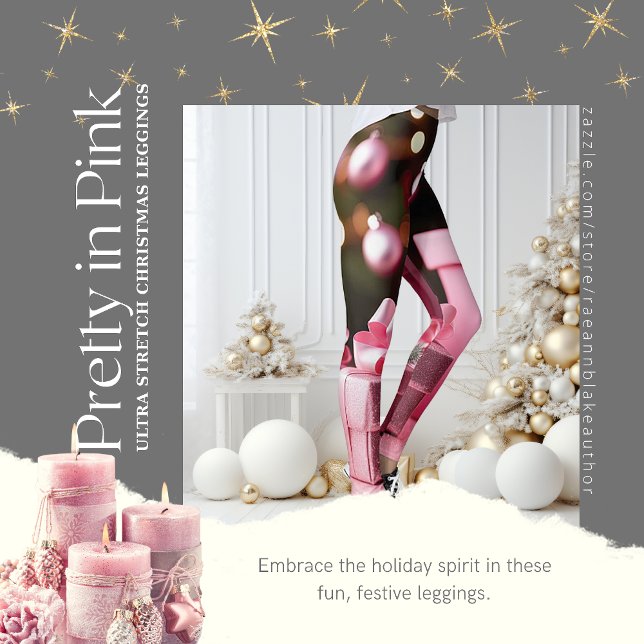 Leggings de Navidad Bonito de Rosa (Subido por el creador)