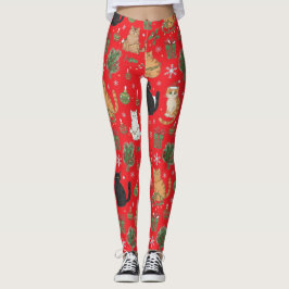 Leggings de Navidad de gato Meowy - Regalo para la