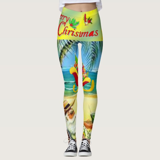 Leggings de navidades, Beach Bum Santa (Anverso)