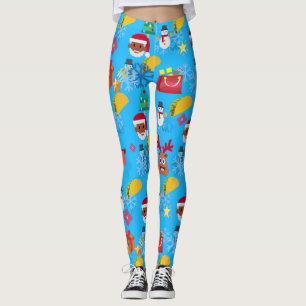 leggings de navidades de santa negra taco