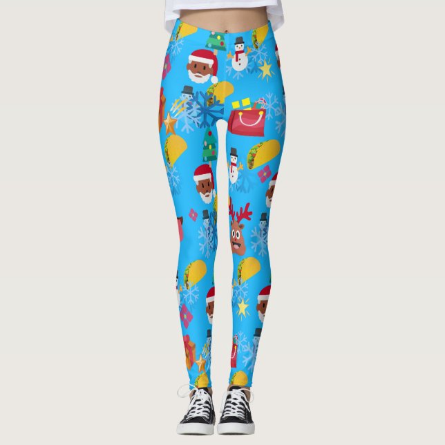 leggings de navidades de santa negra taco (Anverso)