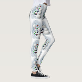 Leggings de Navidades de voleibol Snowman