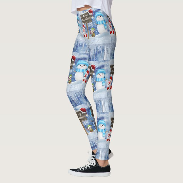 Leggings de navidades, hombre de nieve (Izquierda)