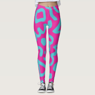 Leggings de Neon Pink Trendy 80