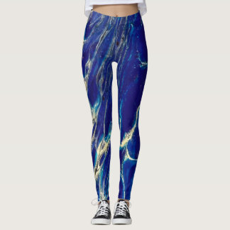 Leggings de onda dorada