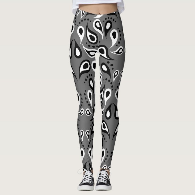 leggings de paisley grises (Anverso)