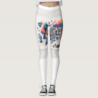 Leggings de patrón abstracto colorido para mujeres