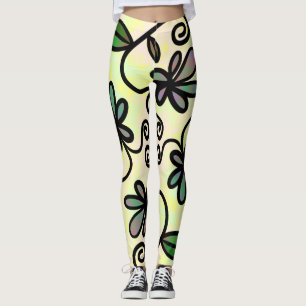 leggings de pétalos botánicos