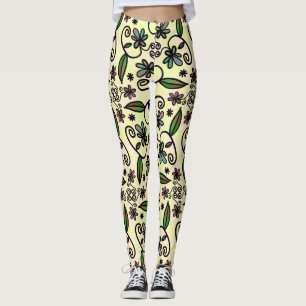 leggings de pétalos botánicos
