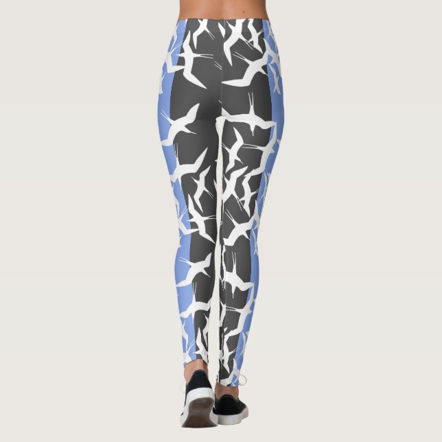 Leggings de Poder de Pájaro Volador Elegante (Reverso)