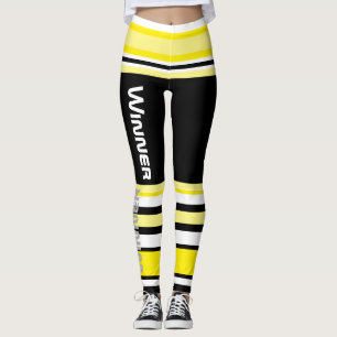 Leggings de Poder Ganador con Rayas Divertidas