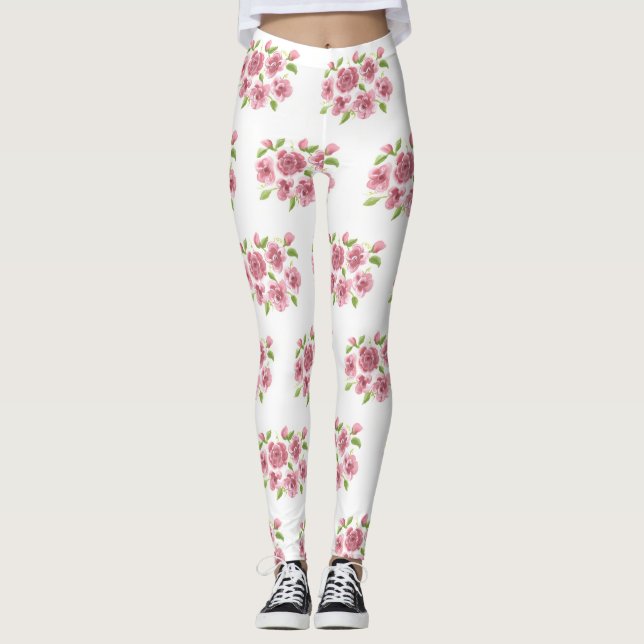 Leggings de posiciones rosas (Anverso)