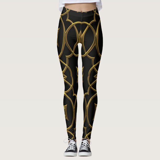 Leggings de princesas guerreras de oro (Anverso)