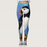 Leggings de Puffin<br><div class="desc">Hermosas piernas de pájaro de la marisma atlántica - Diseño de pintura MIGNED</div>