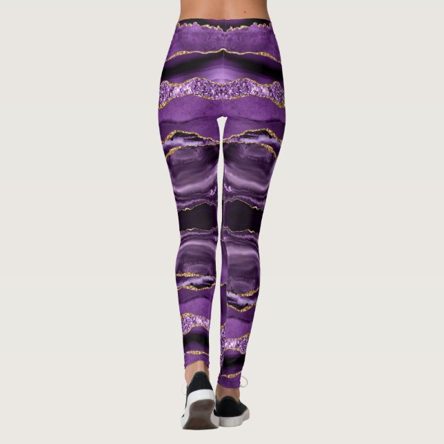 Leggings de Purpurina de oro morado (Reverso)