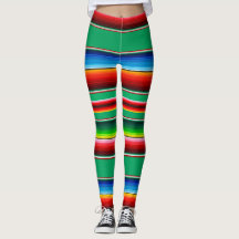 Leggings de rayas mexicanas Zarape Serape