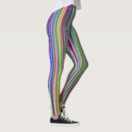 Leggings de rayas multicolor