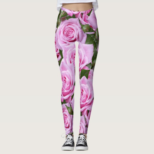 Leggings de rosas rosadas (Anverso)