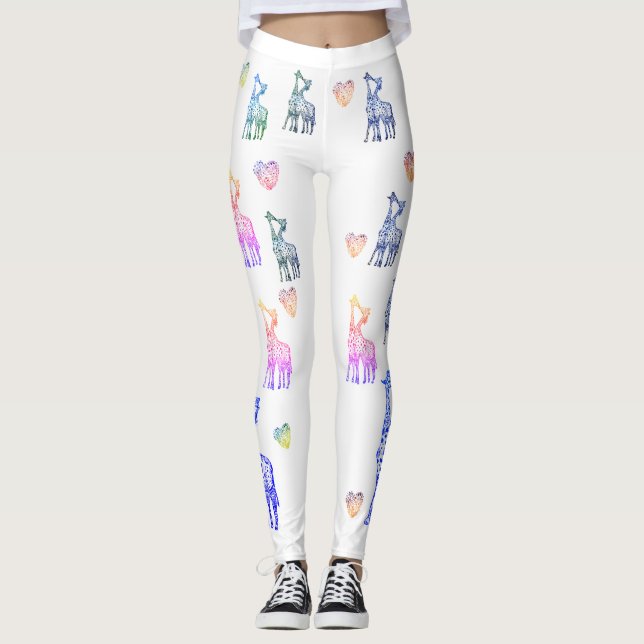 Leggings de San Valentín, besos de jirafas (Anverso)